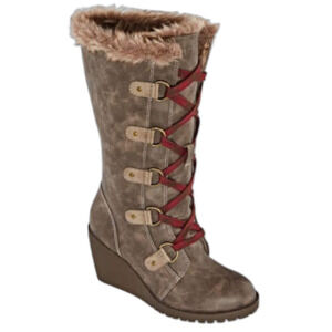 POP Womens “Tyche” Wedge Lace-Up Boot